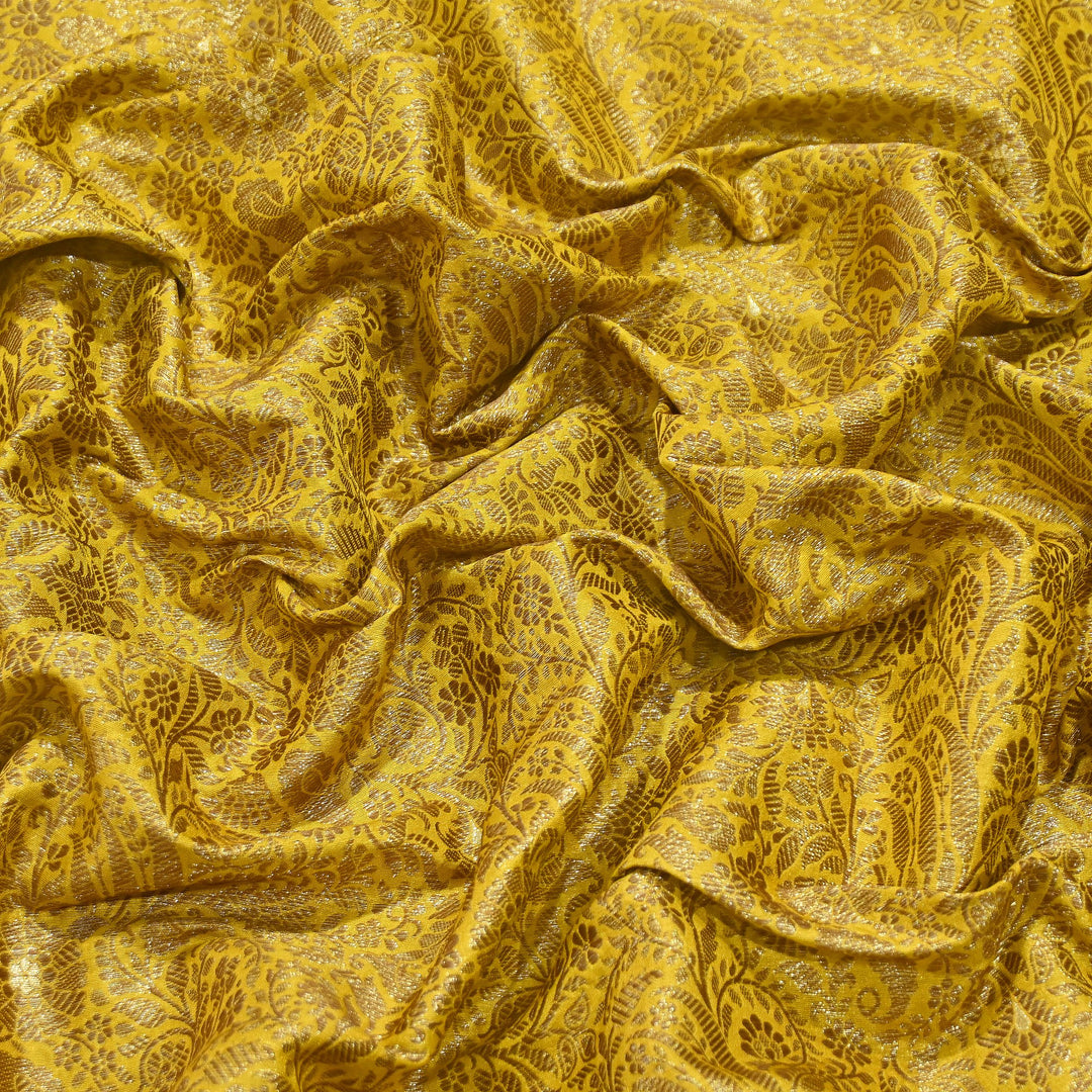 Silk Katan Antique Zari Jaal Brocade Fabric – Premium Traditional Designer Ethnic Wear Fabric | HAR380-3
