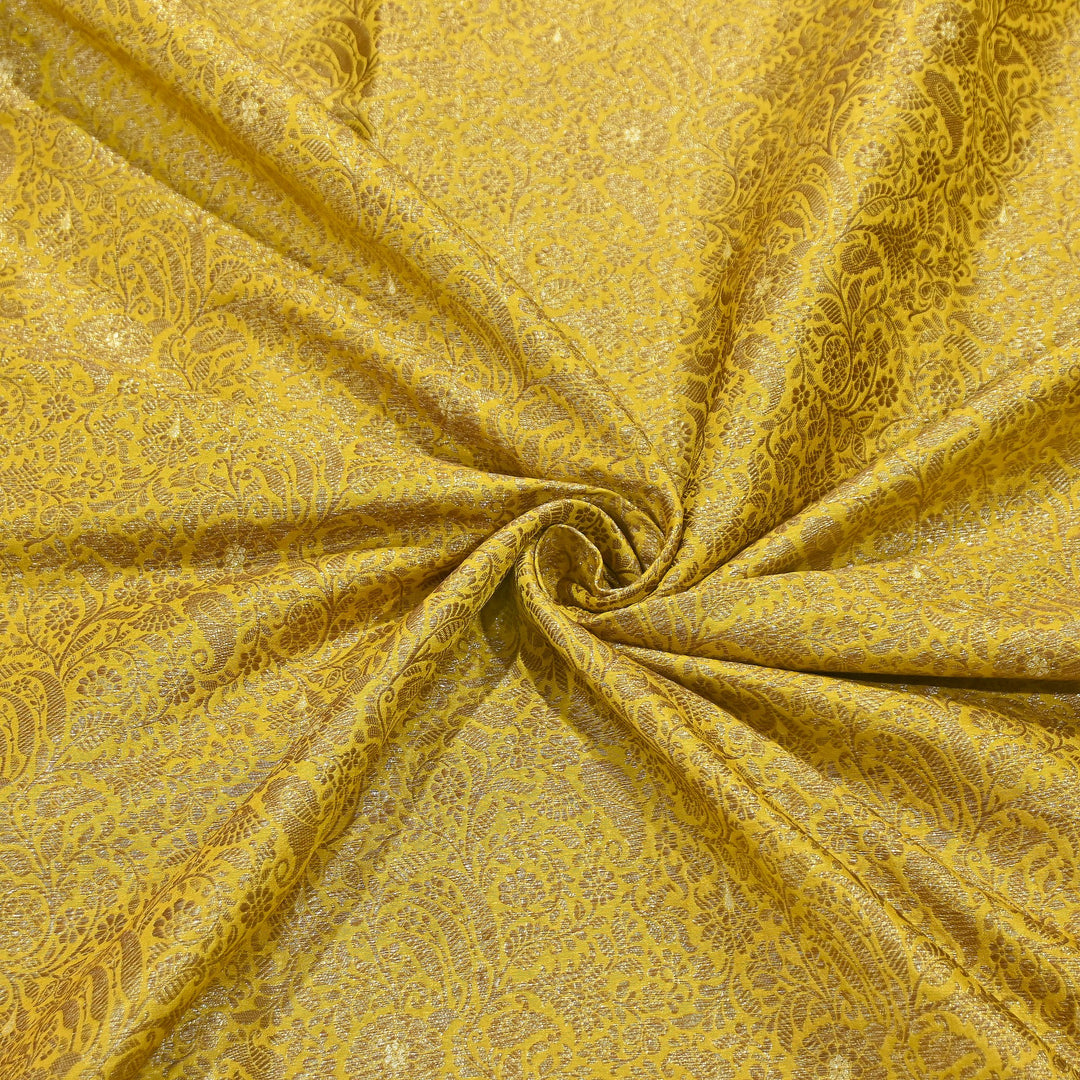 Silk Katan Antique Zari Jaal Brocade Fabric – Premium Traditional Designer Ethnic Wear Fabric | HAR380-3