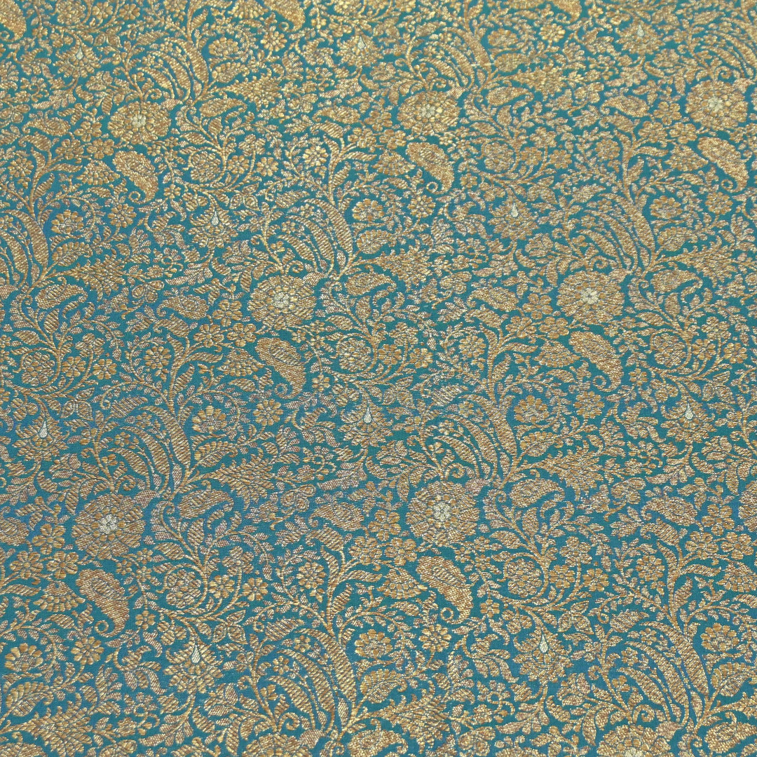 Silk Katan Antique Zari Jaal Brocade Fabric – Premium Traditional Designer Ethnic Wear Fabric | HAR380-4