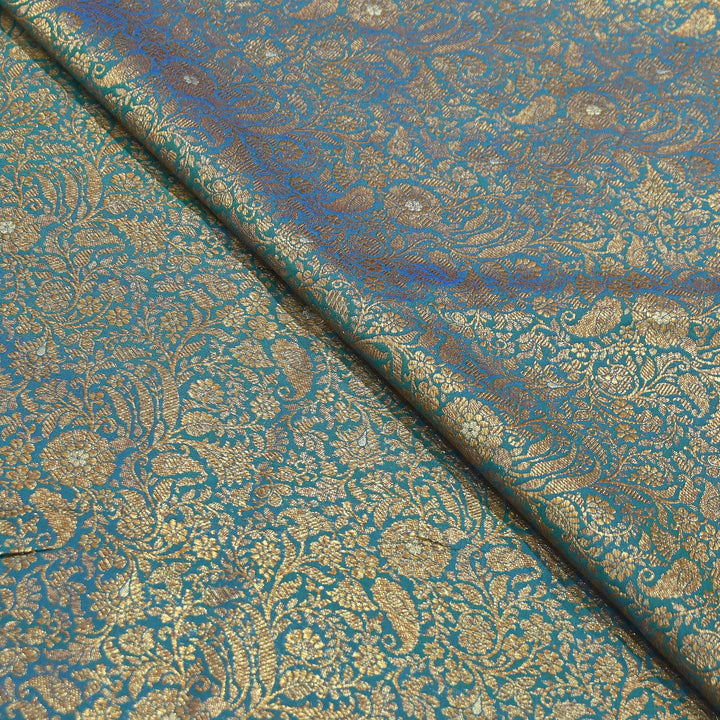 Silk Katan Antique Zari Jaal Brocade Fabric – Premium Traditional Designer Ethnic Wear Fabric | HAR380-4