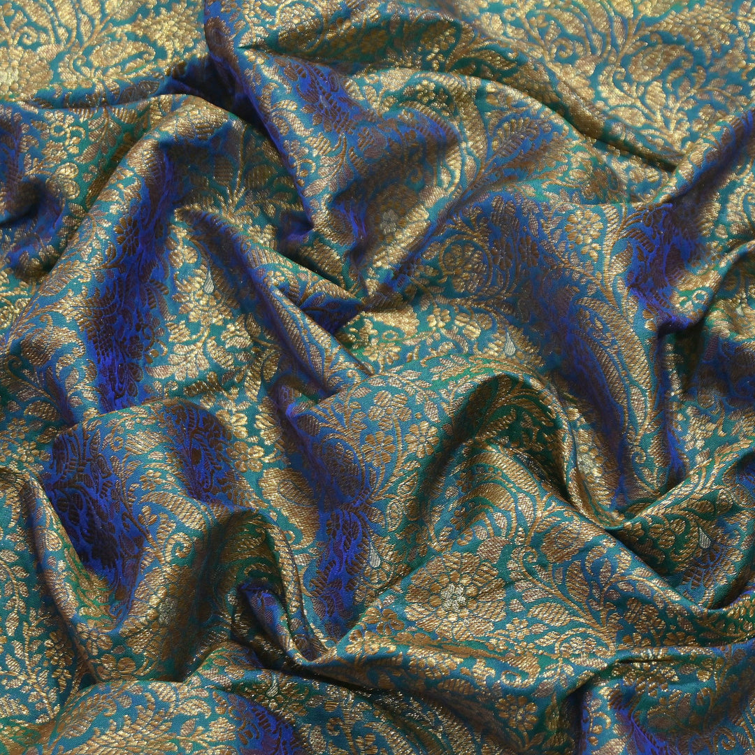 Silk Katan Antique Zari Jaal Brocade Fabric – Premium Traditional Designer Ethnic Wear Fabric | HAR380-4