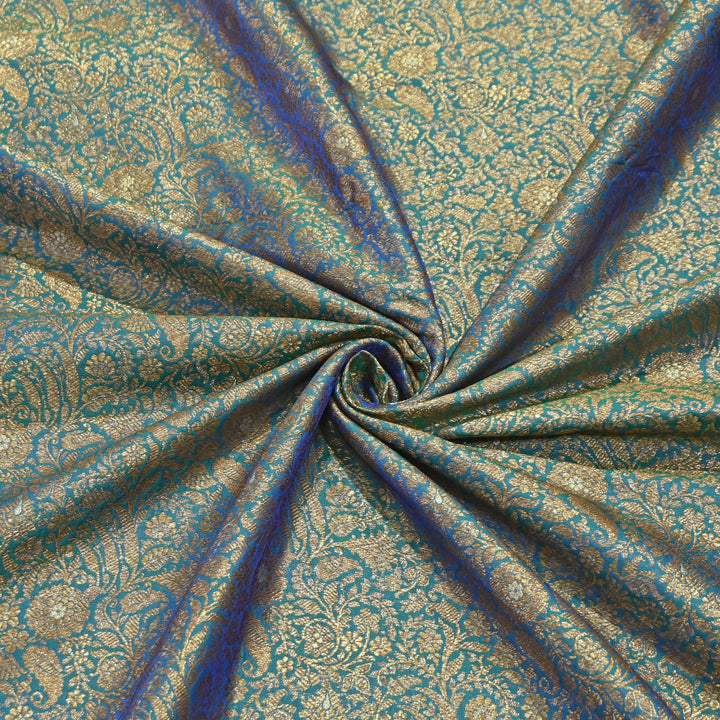 Silk Katan Antique Zari Jaal Brocade Fabric – Premium Traditional Designer Ethnic Wear Fabric | HAR380-4