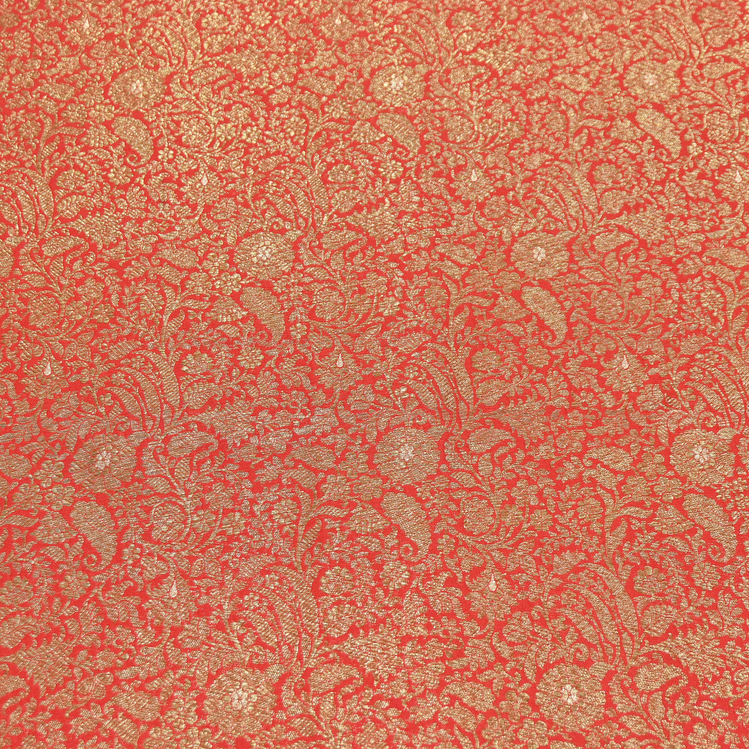 Silk Katan Antique Zari Jaal Brocade Fabric – Premium Traditional Designer Ethnic Wear Fabric | HAR380-5