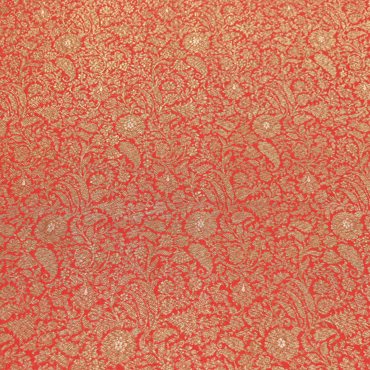 Silk Katan Antique Zari Jaal Brocade Fabric – Premium Traditional Designer Ethnic Wear Fabric | HAR380-5