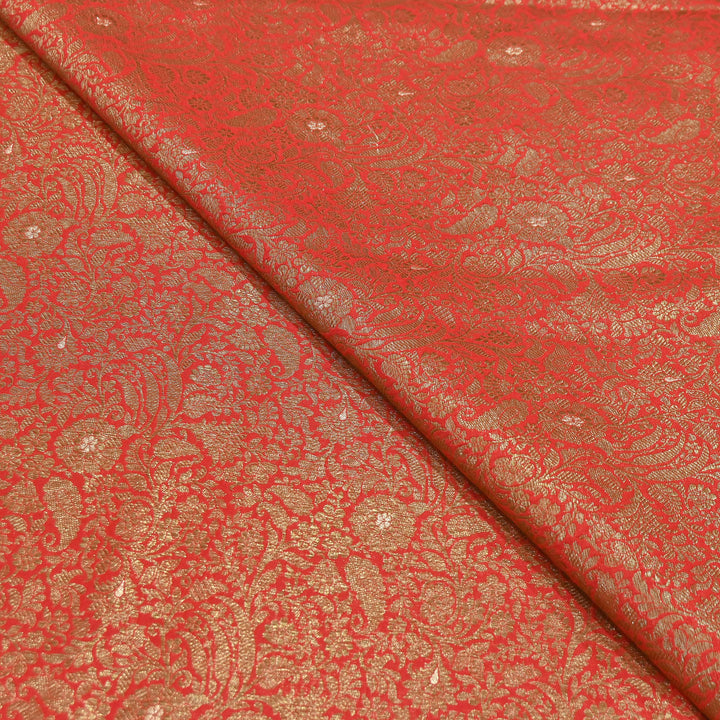 Silk Katan Antique Zari Jaal Brocade Fabric – Premium Traditional Designer Ethnic Wear Fabric | HAR380-5