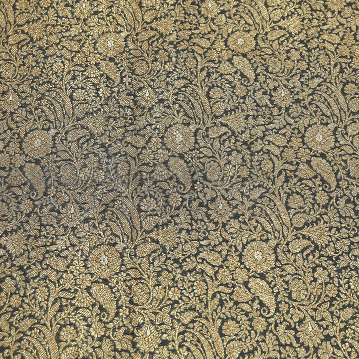 Silk Katan Antique Zari Jaal Brocade Fabric – Premium Traditional Designer Ethnic Wear Fabric | HAR380-6