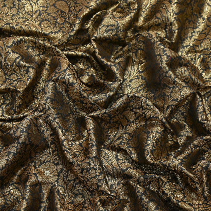 Silk Katan Antique Zari Jaal Brocade Fabric – Premium Traditional Designer Ethnic Wear Fabric | HAR380-6