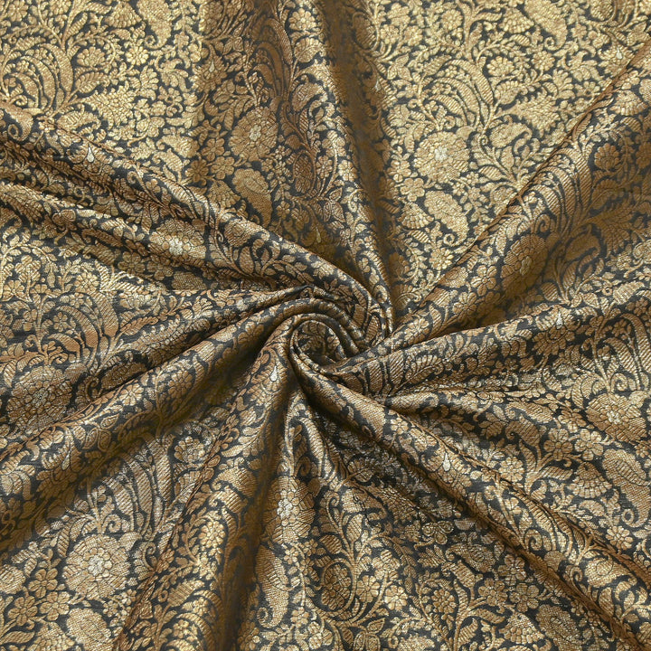 Silk Katan Antique Zari Jaal Brocade Fabric – Premium Traditional Designer Ethnic Wear Fabric | HAR380-6