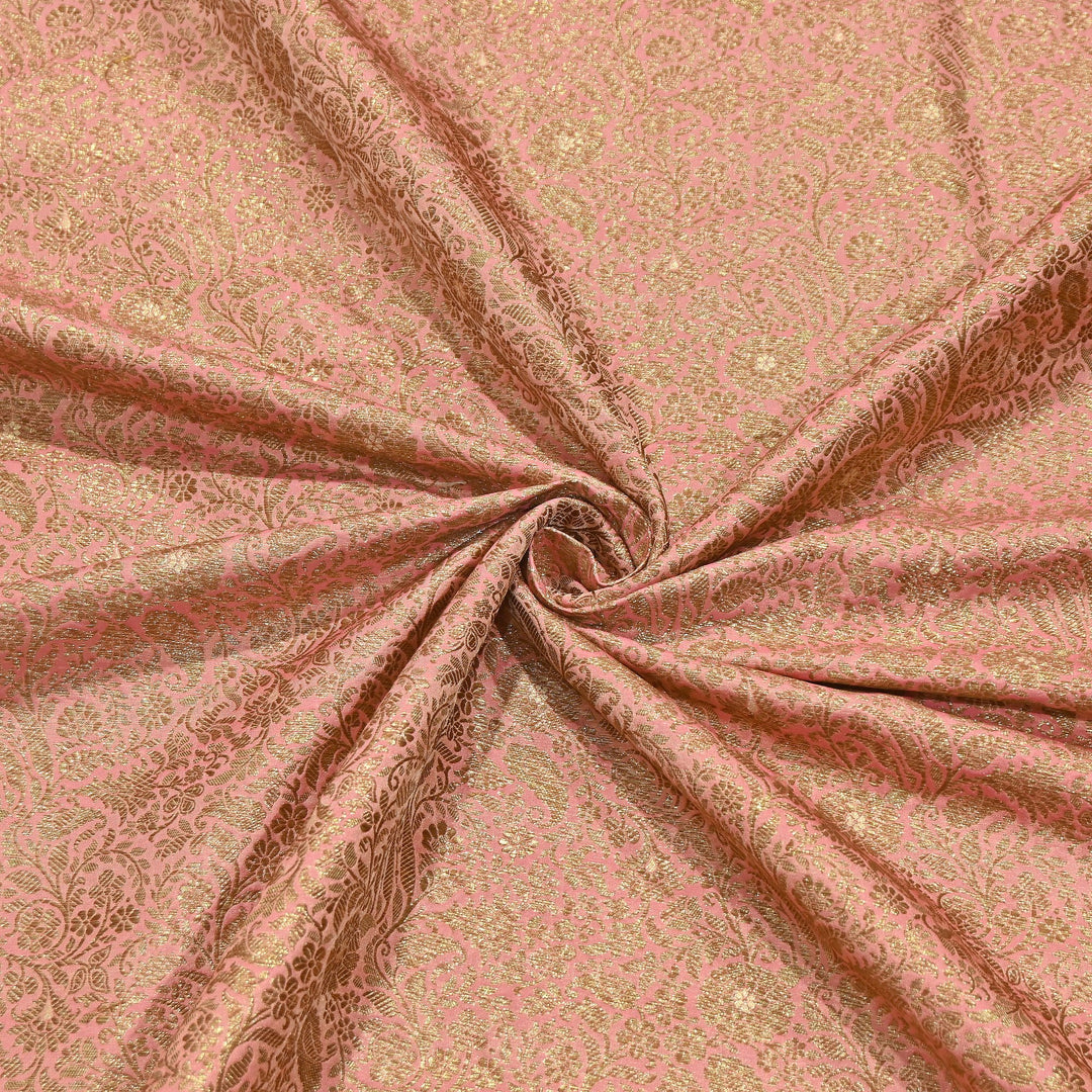 Silk Katan Antique Zari Jaal Brocade Fabric – Premium Traditional Designer Ethnic Wear Fabric | HAR380-7