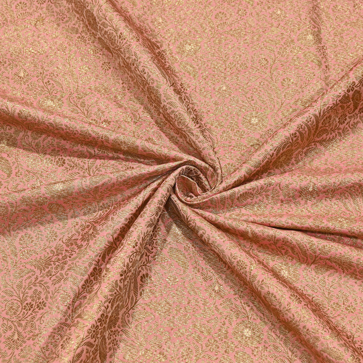 Silk Katan Antique Zari Jaal Brocade Fabric – Premium Traditional Designer Ethnic Wear Fabric | HAR380-7