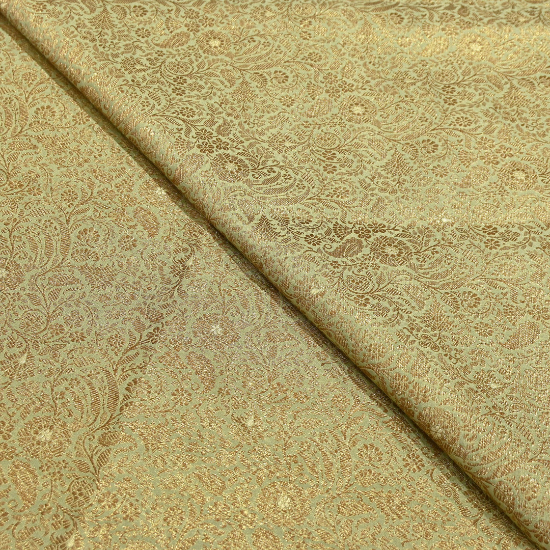 Silk Katan Antique Zari Jaal Brocade Fabric – Premium Traditional Designer Ethnic Wear Fabric | HAR380-8