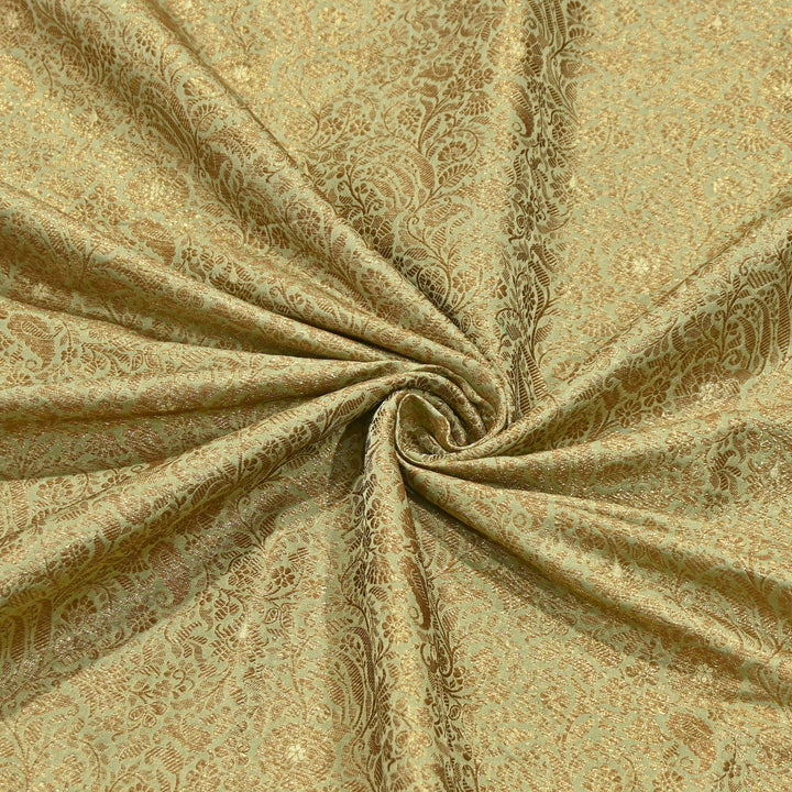 Silk Katan Antique Zari Jaal Brocade Fabric – Premium Traditional Designer Ethnic Wear Fabric | HAR380-8