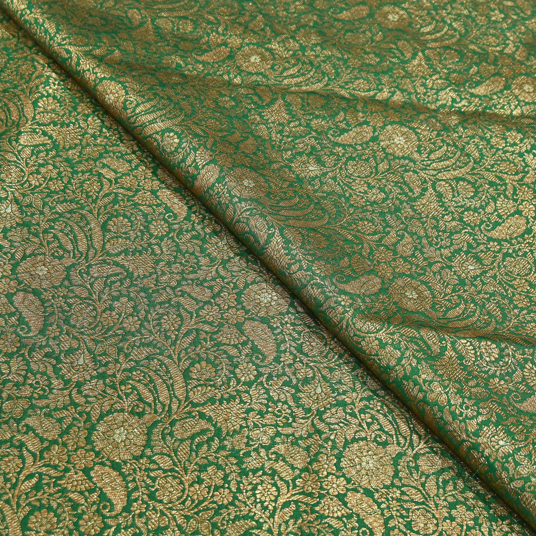 Silk Katan Antique Zari Jaal Brocade Fabric – Premium Traditional Designer Ethnic Wear Fabric | HAR380-9