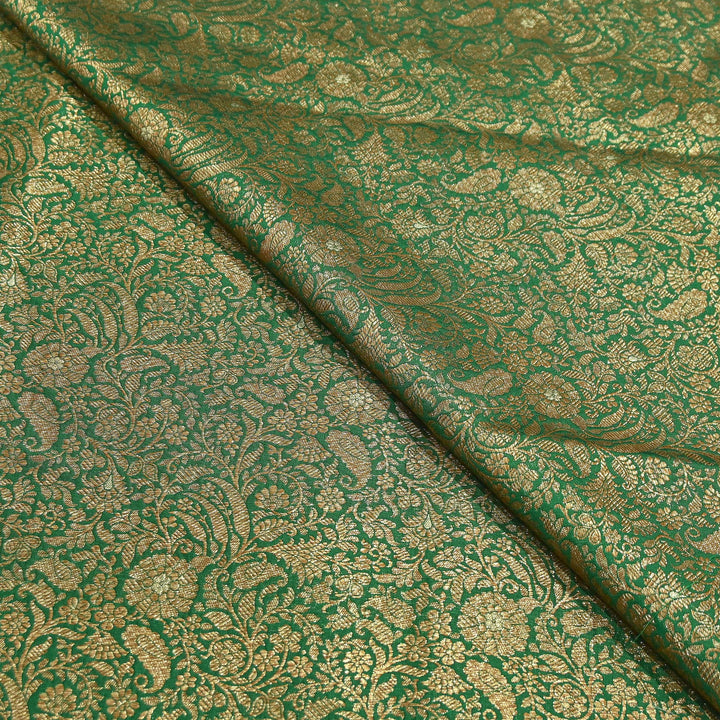 Silk Katan Antique Zari Jaal Brocade Fabric – Premium Traditional Designer Ethnic Wear Fabric | HAR380-9