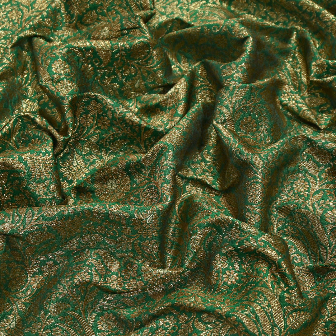 Silk Katan Antique Zari Jaal Brocade Fabric – Premium Traditional Designer Ethnic Wear Fabric | HAR380-9