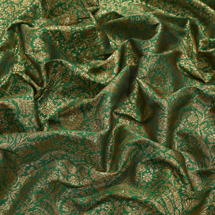 Silk Katan Antique Zari Jaal Brocade Fabric – Premium Traditional Designer Ethnic Wear Fabric | HAR380-9