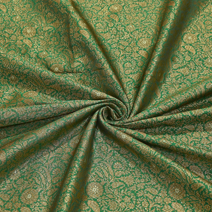 Silk Katan Antique Zari Jaal Brocade Fabric – Premium Traditional Designer Ethnic Wear Fabric | HAR380-9