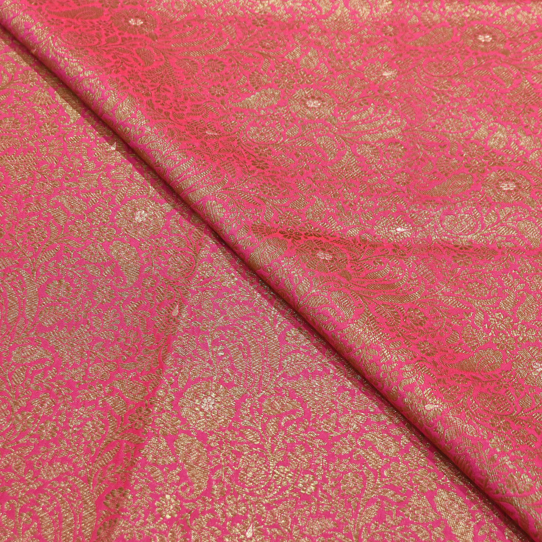 Silk Katan Antique Zari Jaal Brocade Fabric – Premium Traditional Designer Ethnic Wear Fabric | HAR380-10