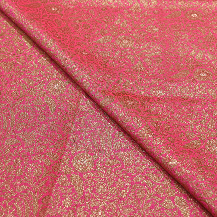 Silk Katan Antique Zari Jaal Brocade Fabric – Premium Traditional Designer Ethnic Wear Fabric | HAR380-10
