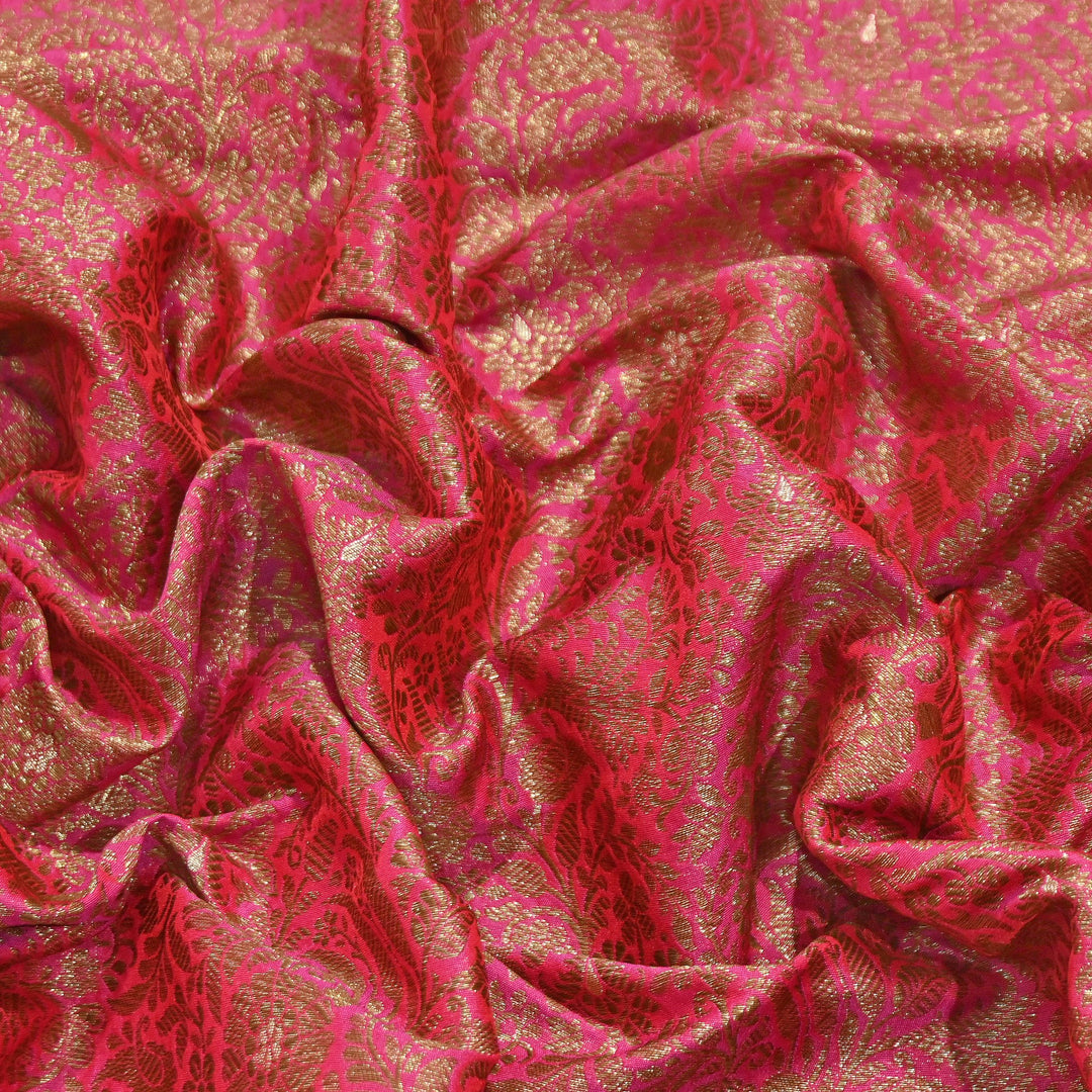 Silk Katan Antique Zari Jaal Brocade Fabric – Premium Traditional Designer Ethnic Wear Fabric | HAR380-10