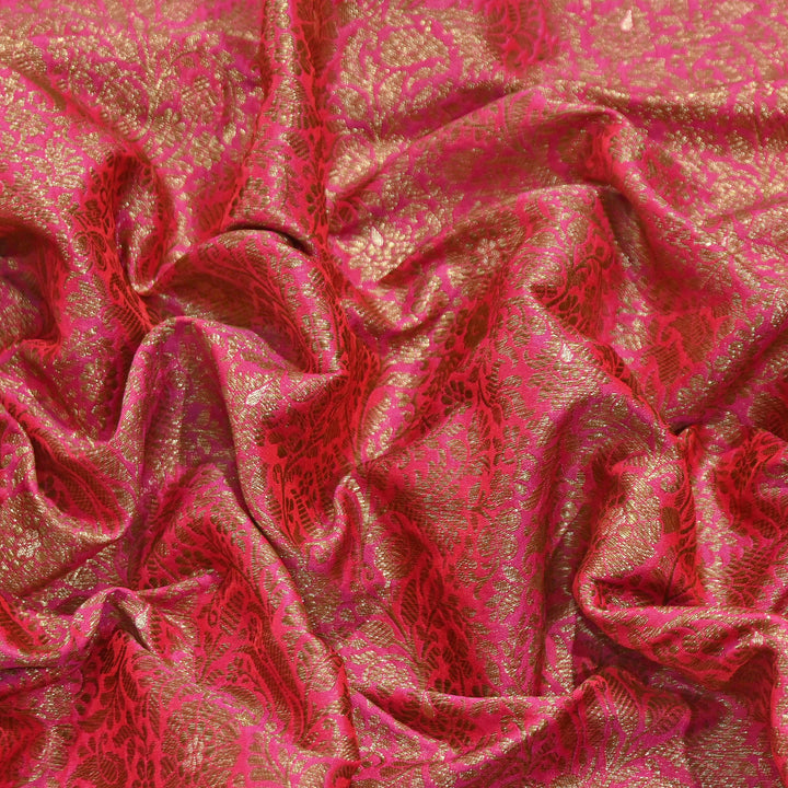 Silk Katan Antique Zari Jaal Brocade Fabric – Premium Traditional Designer Ethnic Wear Fabric | HAR380-10