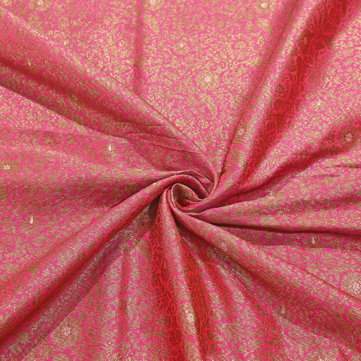 Silk Katan Antique Zari Jaal Brocade Fabric – Premium Traditional Designer Ethnic Wear Fabric | HAR380-10