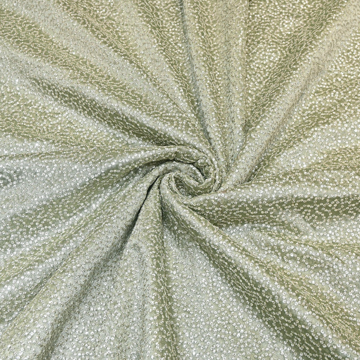 Premium Tissue Zari & Sequins Embroidery Fabric – Premium Designer Tissue Fabric V2644C-1
