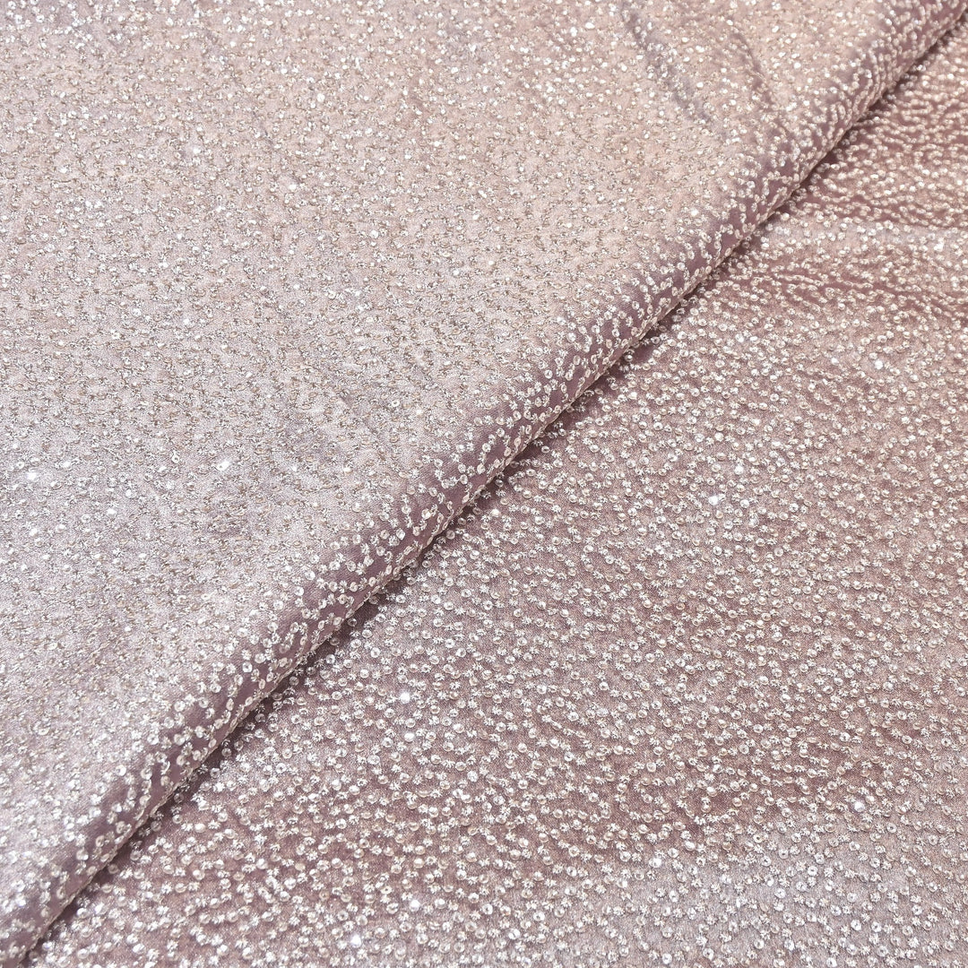 Premium Tissue Zari & Sequins Embroidery Fabric – Premium Designer Tissue Fabric V2644C-2