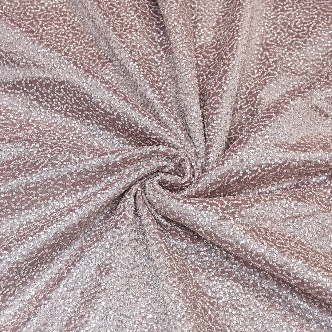 Premium Tissue Zari & Sequins Embroidery Fabric – Premium Designer Tissue Fabric V2644C-2