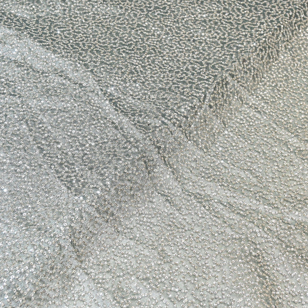 Premium Tissue Zari & Sequins Embroidery Fabric – Premium Designer Tissue Fabric V2644C-3