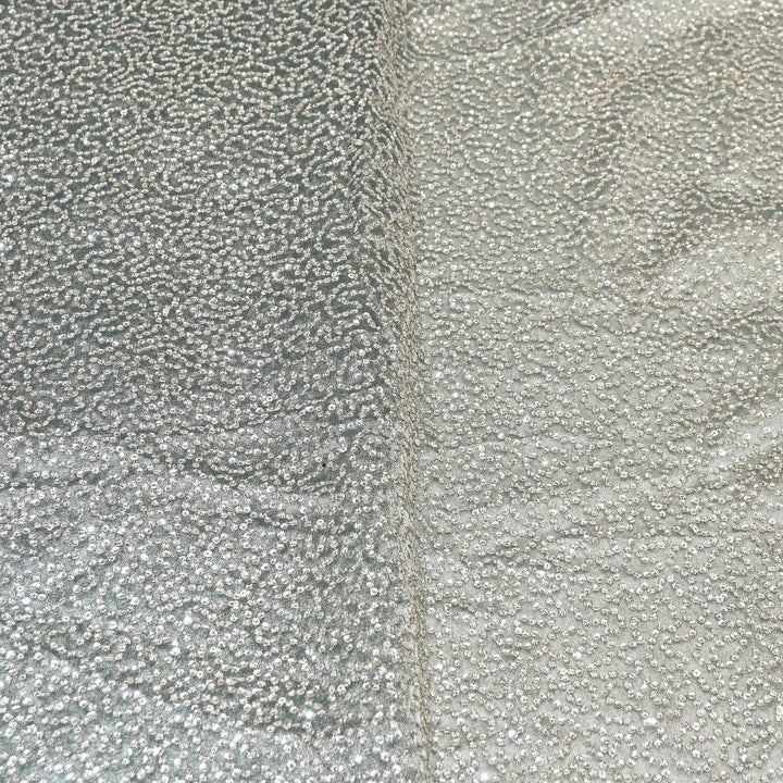Premium Tissue Zari & Sequins Embroidery Fabric – Premium Designer Tissue Fabric V2644C-3
