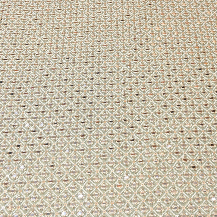 Crush Tissue Moti &  Sequins Embroidery Fabric | Elegant Designer Party Wear Fabric | V2749C-05