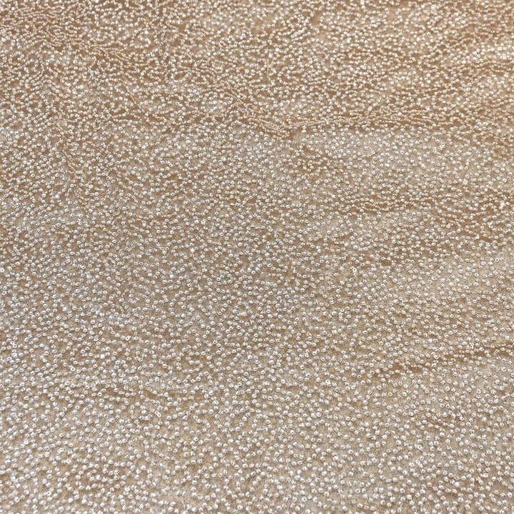 Premium Tissue Zari & Sequins Embroidery Fabric – Premium Designer Tissue Fabric V2644C-4