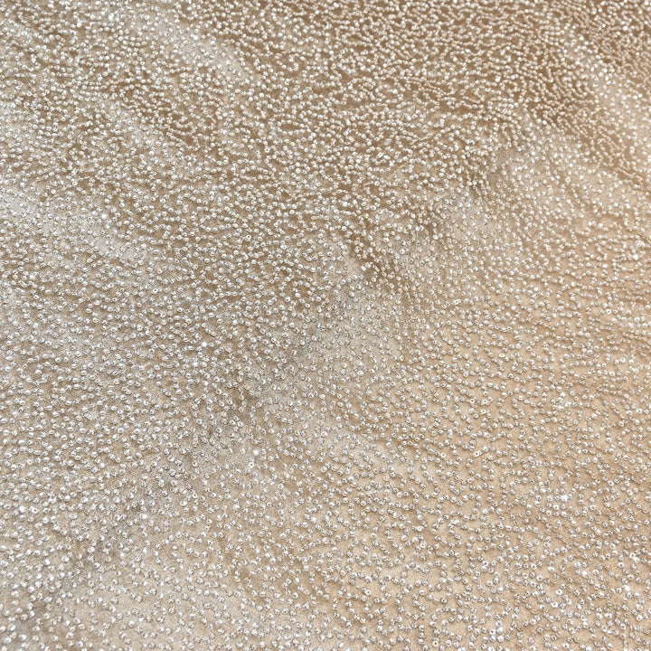 Premium Tissue Zari & Sequins Embroidery Fabric – Premium Designer Tissue Fabric V2644C-4