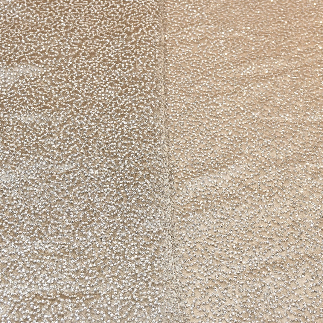 Premium Tissue Zari & Sequins Embroidery Fabric – Premium Designer Tissue Fabric V2644C-4