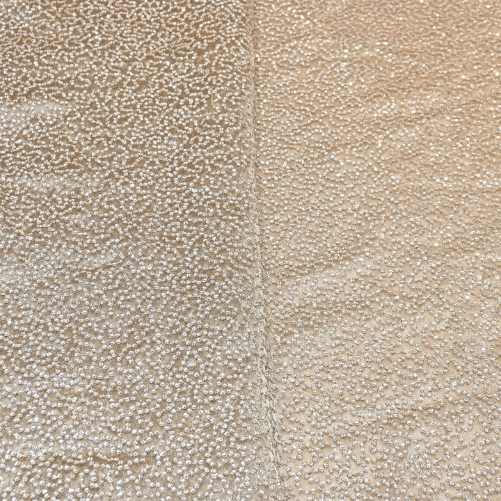 Premium Tissue Zari & Sequins Embroidery Fabric – Premium Designer Tissue Fabric V2644C-4