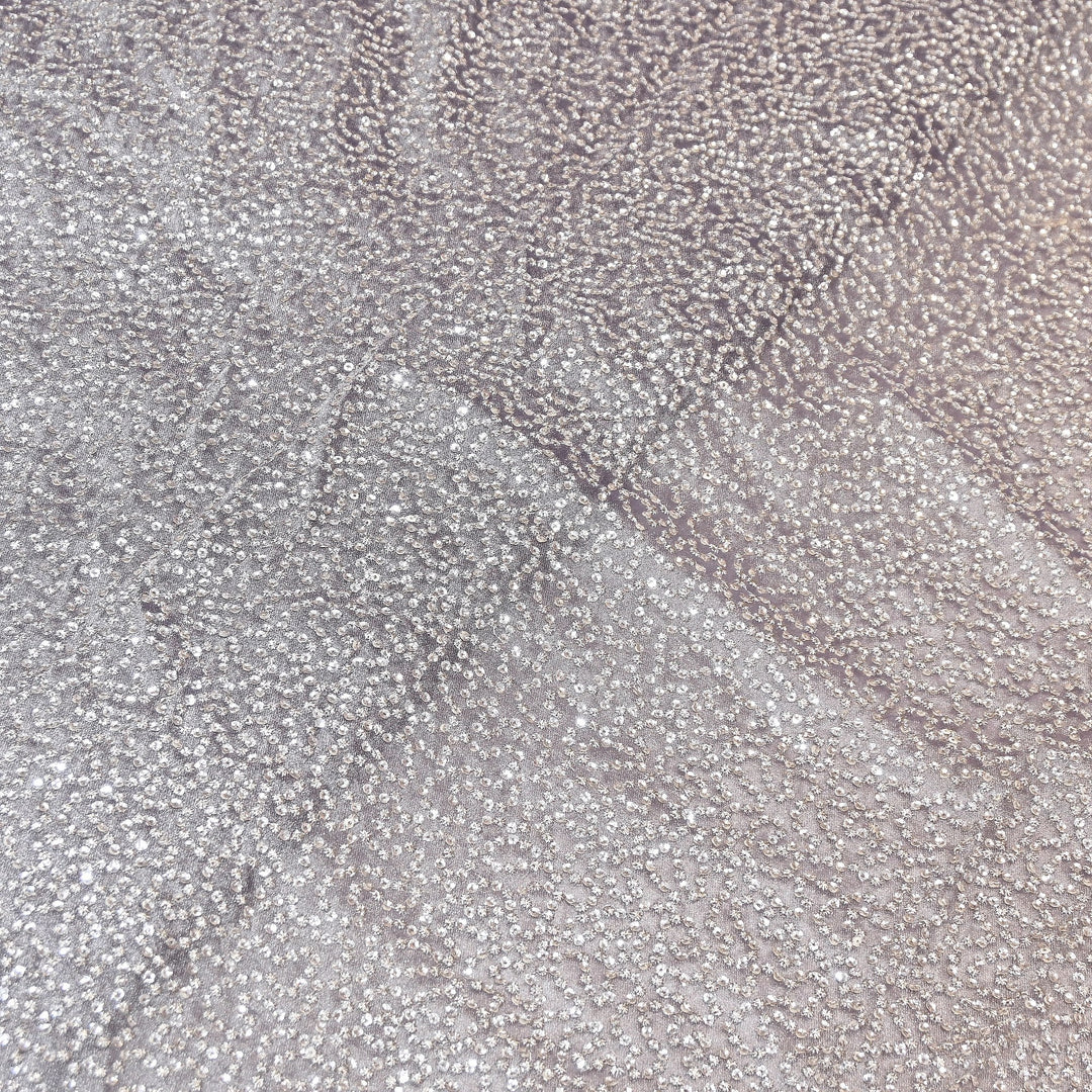 Premium Tissue Zari & Sequins Embroidery Fabric – Premium Designer Tissue Fabric V2644C-5