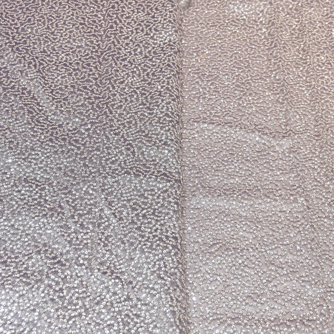 Premium Tissue Zari & Sequins Embroidery Fabric – Premium Designer Tissue Fabric V2644C-5