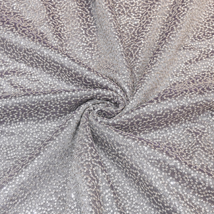 Premium Tissue Zari & Sequins Embroidery Fabric – Premium Designer Tissue Fabric V2644C-5