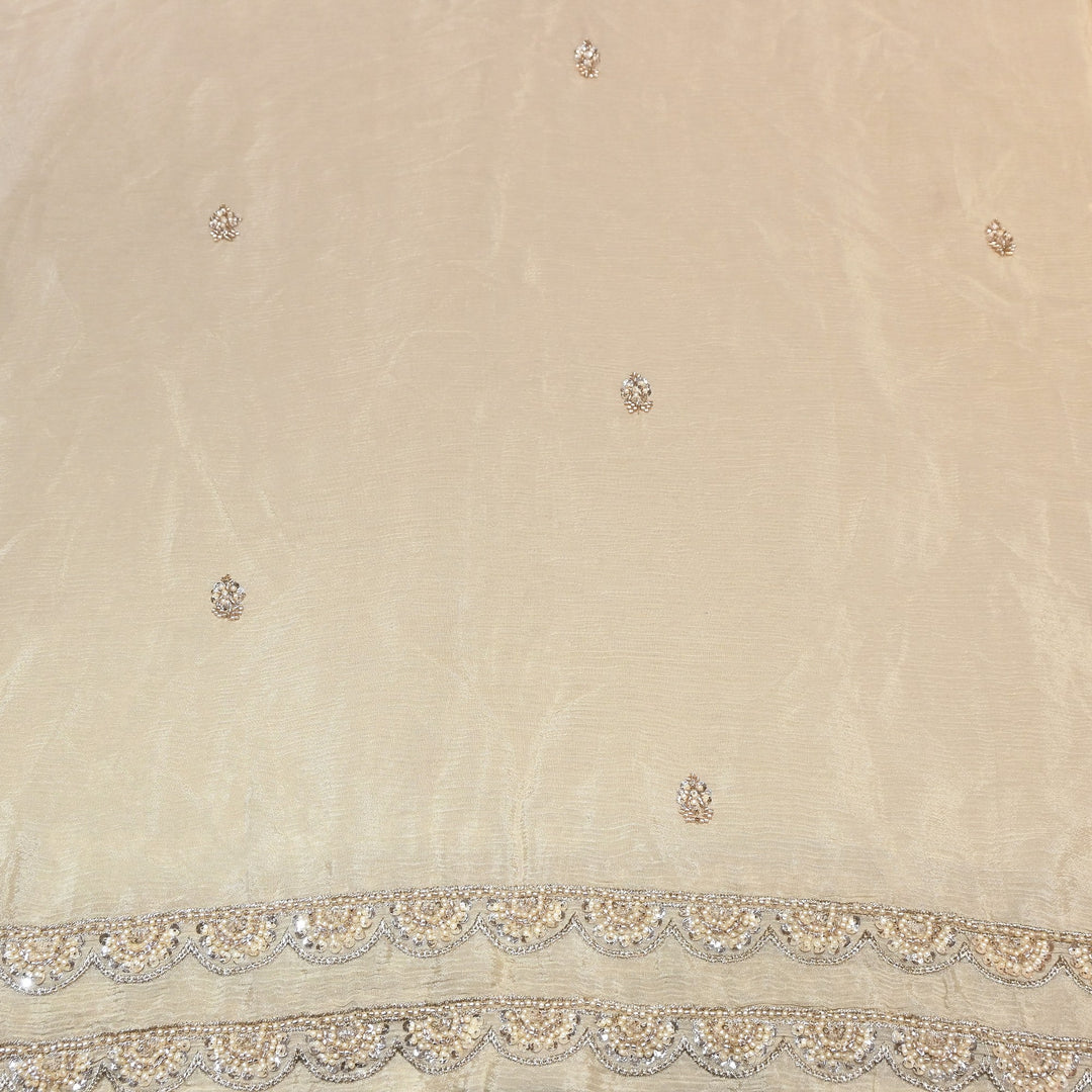 Chinon Moti & Sequence Embroidery Fabric | Designer Fabric - V2652C-1