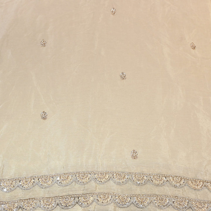 Chinon Moti & Sequence Embroidery Fabric | Designer Fabric - V2652C-1
