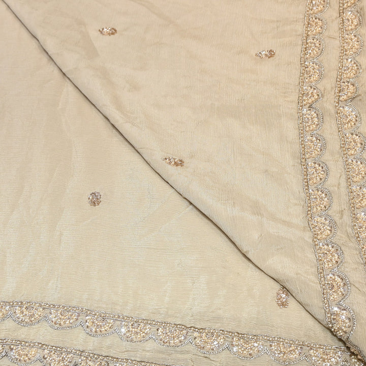 Chinon Moti & Sequence Embroidery Fabric | Designer Fabric - V2652C-1