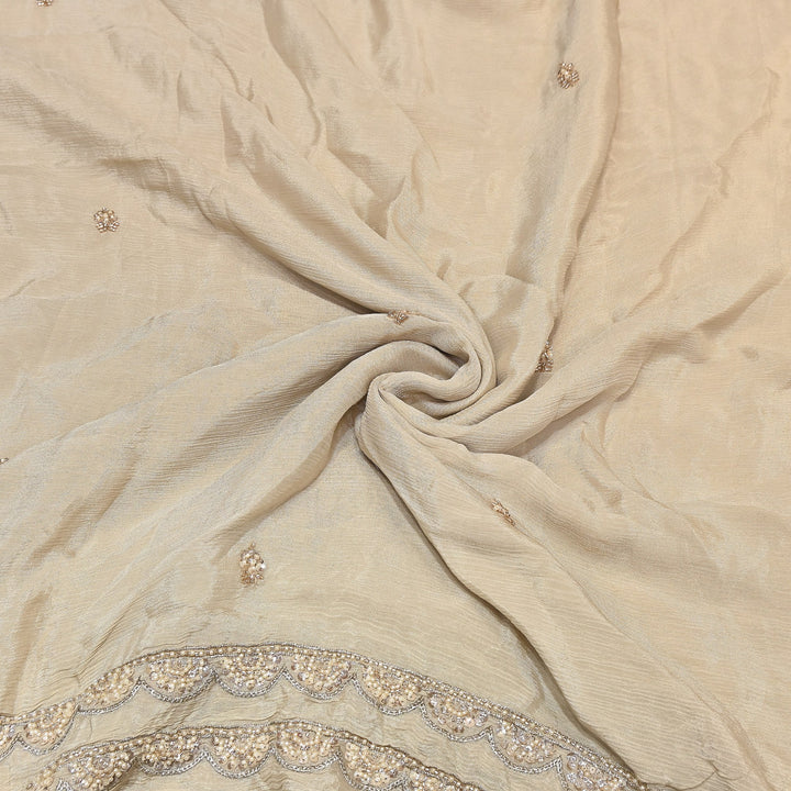 Chinon Moti & Sequence Embroidery Fabric | Designer Fabric - V2652C-1