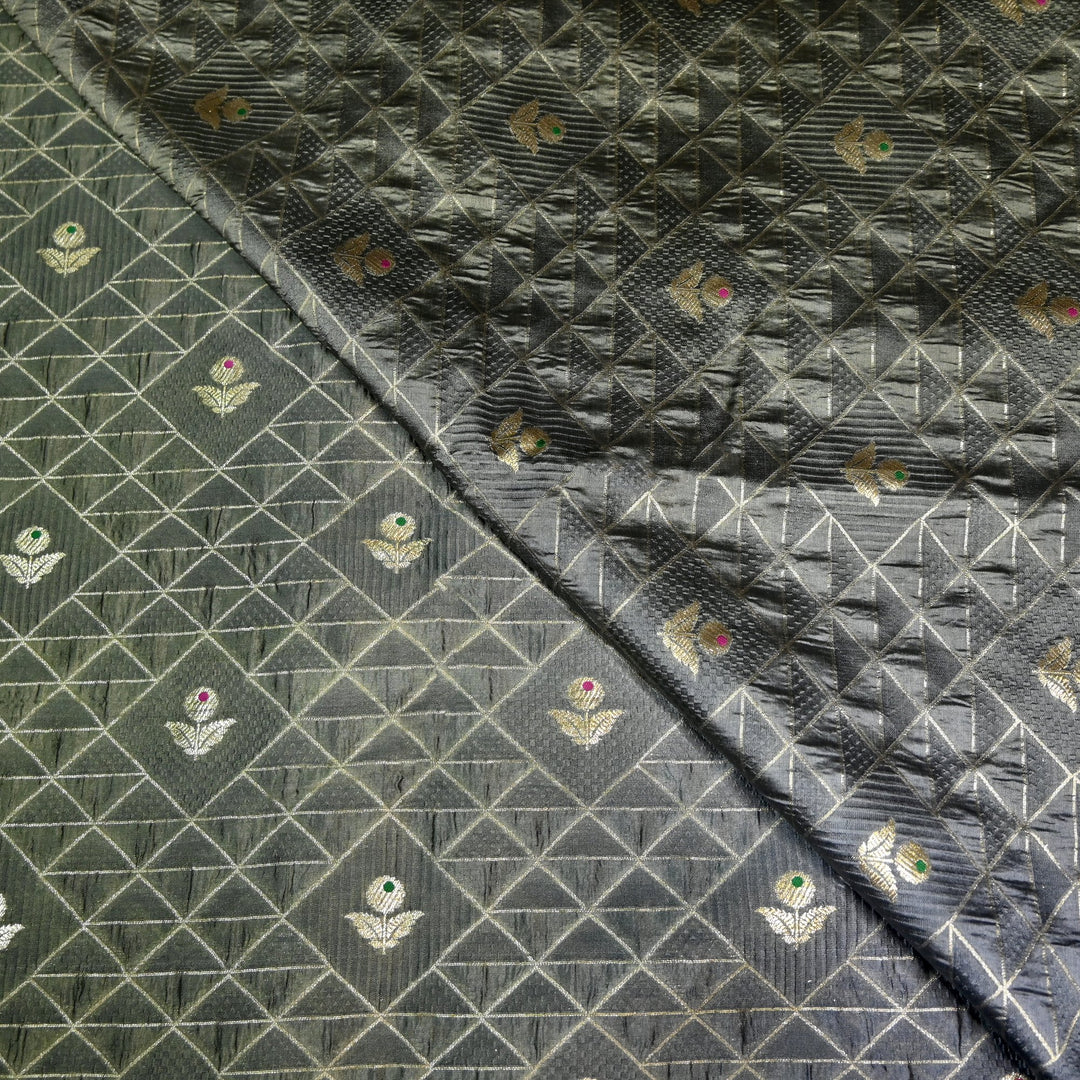 Pure Chiniya Zari Jaal Brocade Fabric