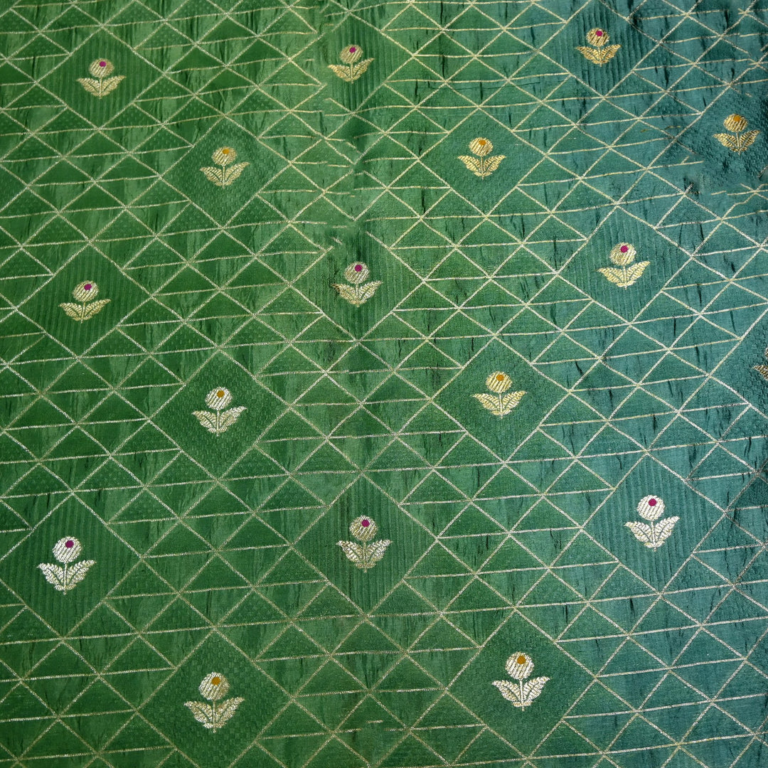 Pure Chiniya Zari Jaal Brocade Fabric