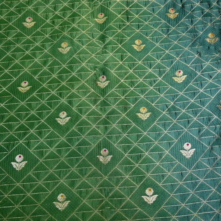Pure Chiniya Zari Jaal Brocade Fabric