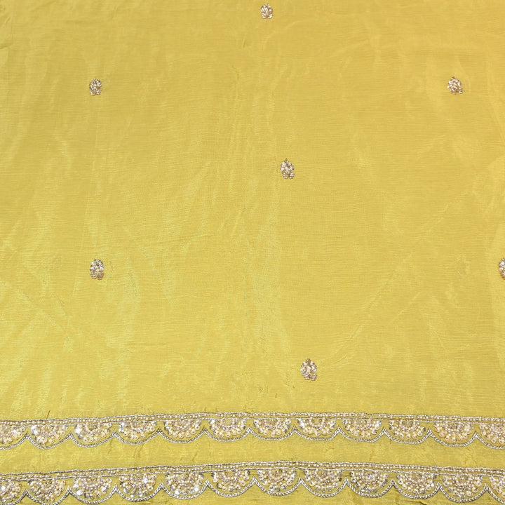 Chinon Moti & Sequence Embroidery Fabric | Designer Fabric - V2652C-2
