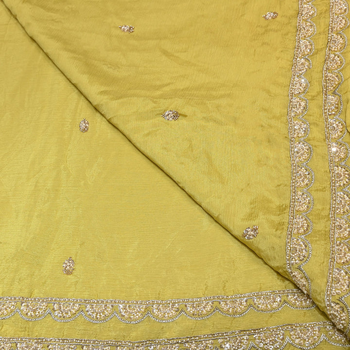 Chinon Moti & Sequence Embroidery Fabric | Designer Fabric - V2652C-2