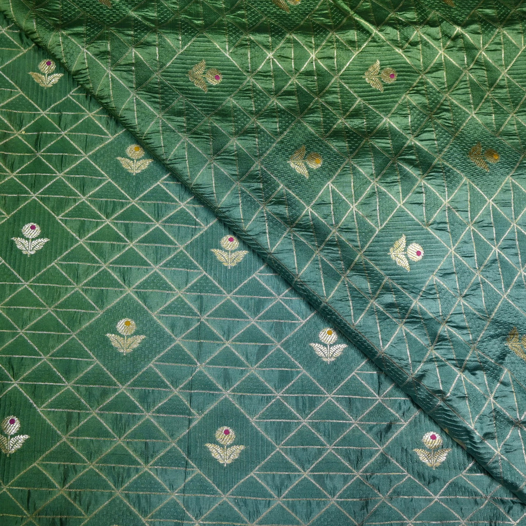 Pure Chiniya Zari Jaal Brocade Fabric