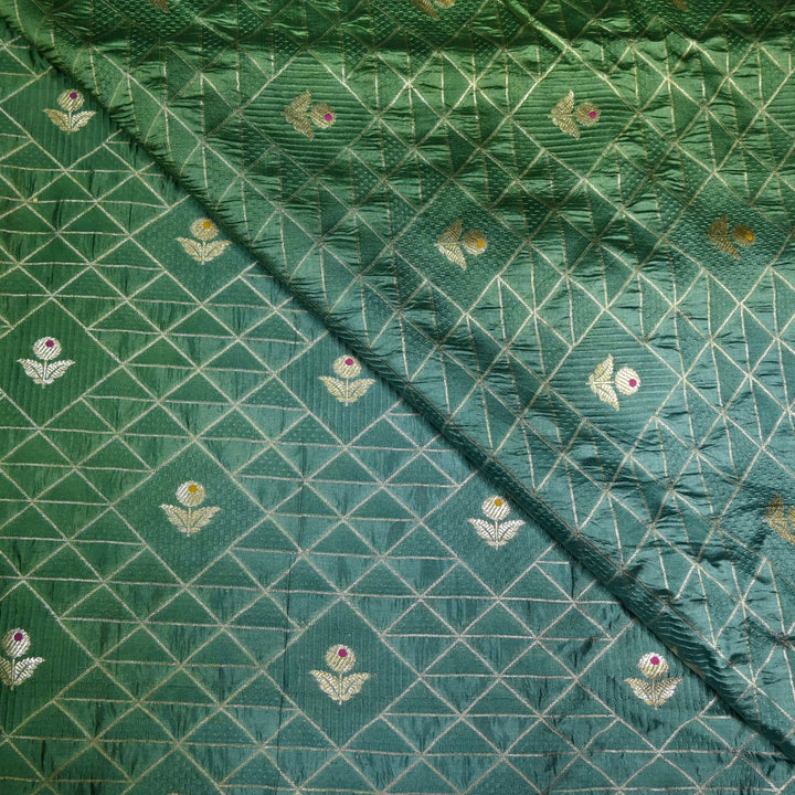 Pure Chiniya Zari Jaal Brocade Fabric